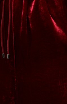 Женские брюки из вискозы и шелка GIORGIO ARMANI красного цвета, арт. 0WHPP0E1/T01I7 | Фото 5 (Длина (брюки, джинсы): Стандартные; Женское Кросс-КТ: Брюки-одежда; Силуэт Ж (брюки и джинсы): Прямые; Материал сплава: Проставлено; Стили: Спорт-шик; Материал внешний: Вискоза; Драгоценные камни: Проставлено)