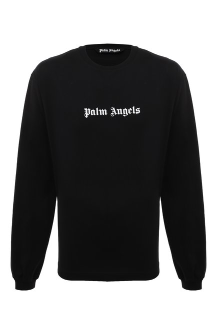 Мужская хлопковый лонгслив PALM ANGELS черного цвета по цене 69950 руб., арт. PMAB046F23JER0021001 | Фото 1