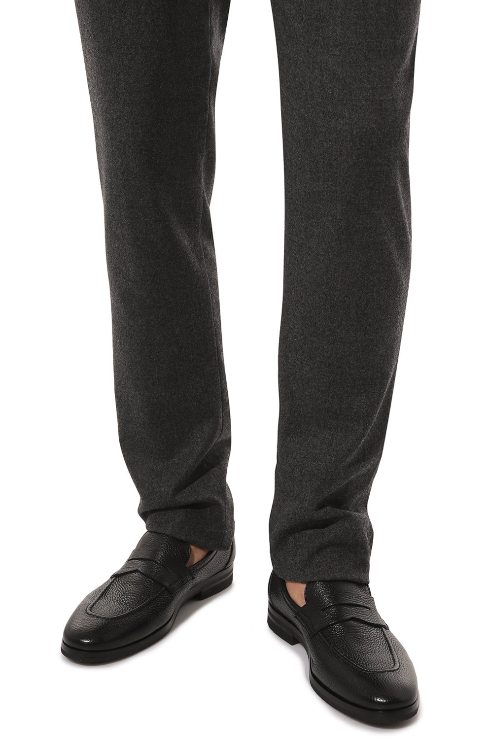 Мужские кожаные пенни-лоферы H`D`S`N BARACCO черного цвета, арт. 81410.C.1* | Фото 3 (Материал внутренний: Натуральная кожа; Стили: Классический)
