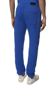 Мужские хлопковые джоггеры AMIRI синего цвета, арт. PS22MJL035-466 | Фото 4 (Длина (брюки, джинсы): Стандартные; Материал внешний: Хлопок; Стили: Спорт-шик; Силуэт М (брюки): Джоггеры)