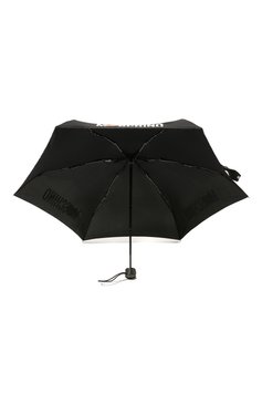 Женский складной зонт MOSCHINO черного цвета, арт. 8430-SUPERMINI | Фото 3 (Материал: Текстиль, Синтетический материал, Металл)