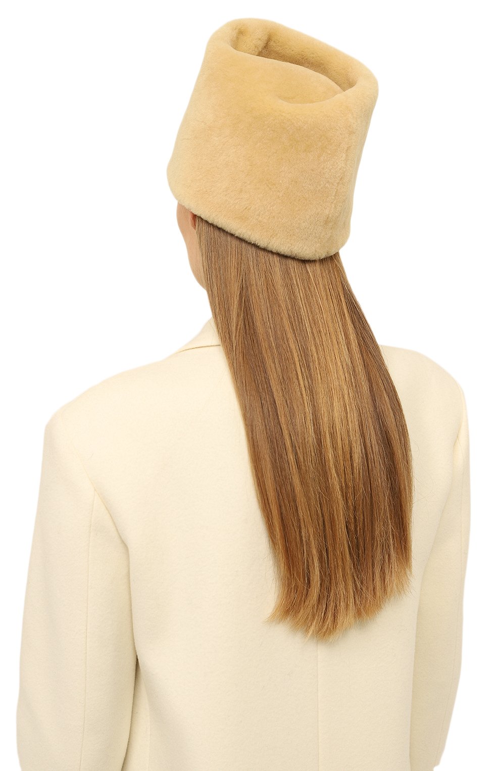 Женская шапка из овчины JIL SANDER  цвета, арт. J52TC0007/J07111 | Фото 2 (Материал сплава: Проставлено; Нос: Не проставлено; Материал: Натуральный мех)