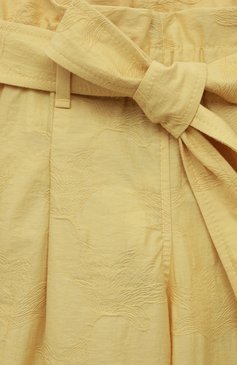 Детские хлопковые брюки BRUNELLO CUCINELLI желтого цвета, арт. BL191P034AB | Фото 3 (Материал сплава: Проставлено; Нос: Не проставлено; Материал внешний: Хлопок; Ростовка одежда: 10 - 11 лет | 140 - 146см)