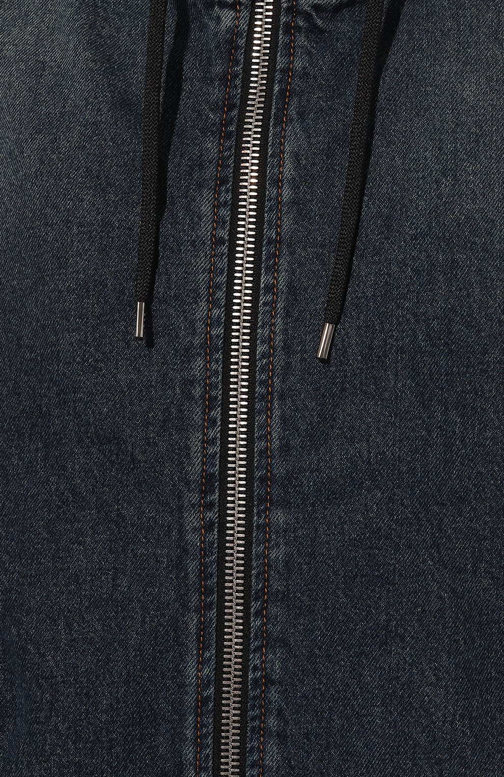 Женский джинсовый бомбер HAIKURE темно-синего цвета, арт. HEM09086DF105L0803 | Фото 5 (Кросс-КТ: Куртка, Деним, бомбер; Рукава: Длинные; Стили: Гранж; Материал сплава: Проставлено; Материал внешний: Хлопок; Драгоценные камни: Проставлено; Длина (верхняя одежда): Короткие)
