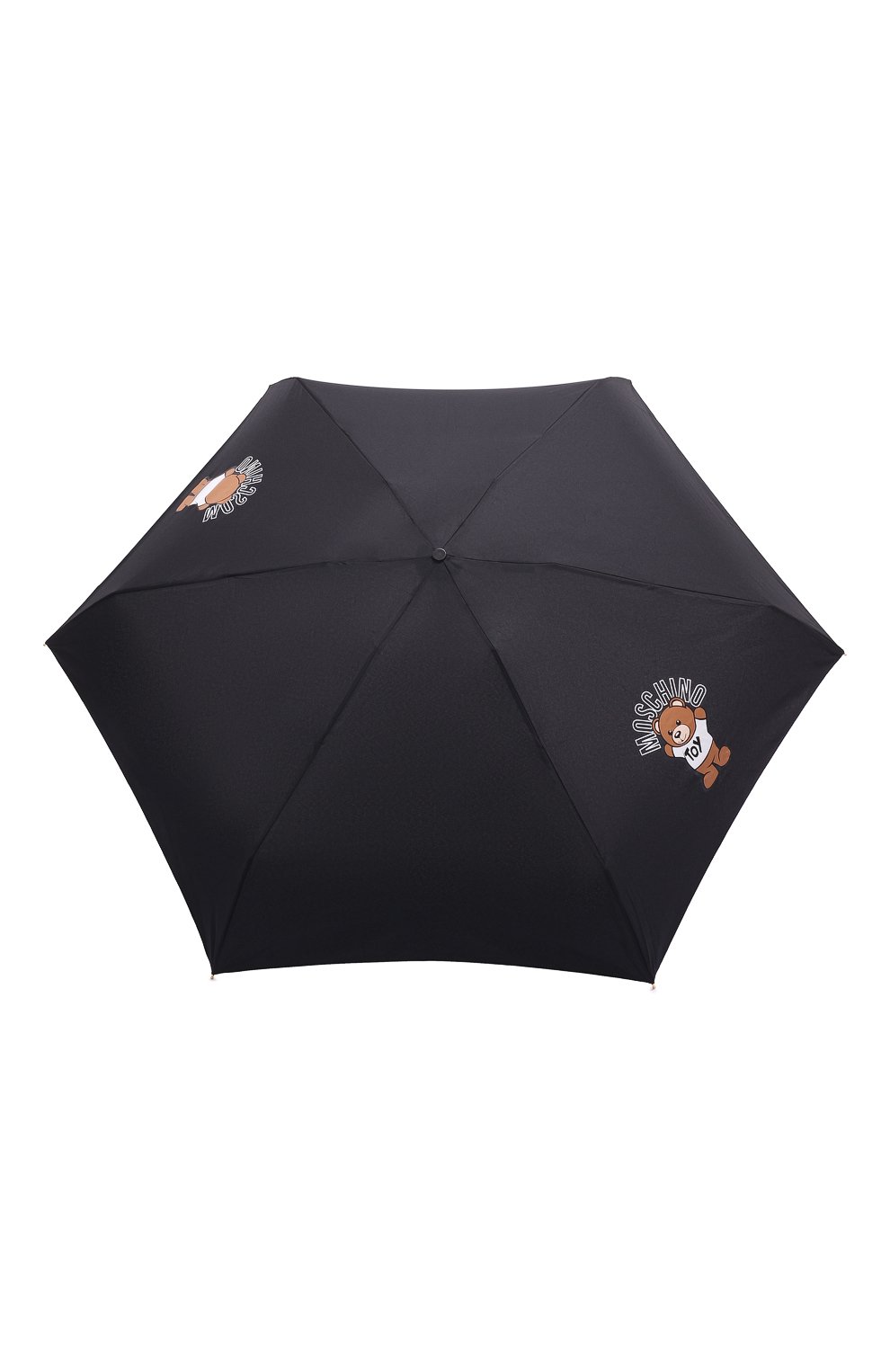 Женский складной зонт MOSCHINO черного цвета, арт. 8351-SUPERMINI | Фото 1 (�Материал: Текстиль, Синтетический материал, Металл)