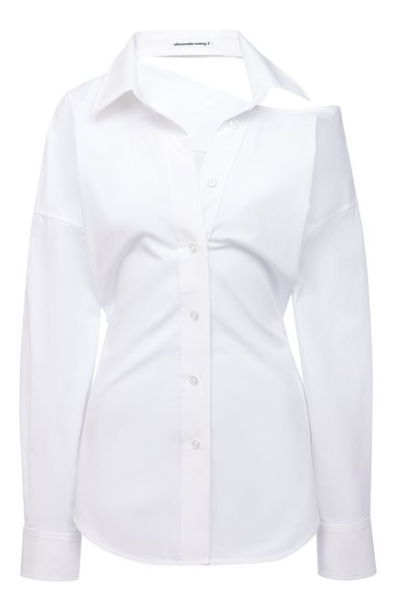 Женская хлопковая рубашка ALEXANDERWANG.T белого цвета по цене 38350 руб., арт. 4WC1221292 | Фото 1