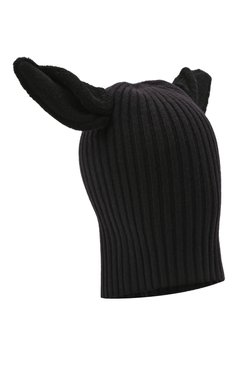 Женская шерстяная шапка BURBERRY черного цвета, арт. 8046472 | Фото 1 (Материал: Текстиль, Шерсть)