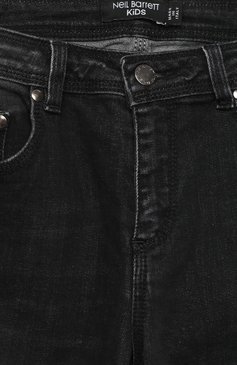 Детские джинсы NEIL BARRETT KIDS темно-серого цвета, арт. 026049 | Фото 3 (Материал внешний: Хлопок; Ростовка одежда: 10 - 11 лет | 140 - 146см, 12 лет | 152 см, 13 - 15 лет | 158 см, 8 лет | 128 см)