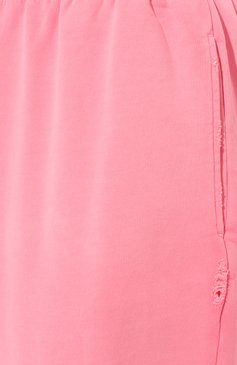 Женские хлопковые брюки MAINLESS розового цвета, арт. PT23-02-03-PN | Фото 5 (Длина (брюки, джинсы): Удлиненные; Силуэт Ж (брюки и джинсы): Широкие; Женское Кросс-КТ: Брюки-одежда; Материал внешний: Хлопок; Стили: Спорт-шик)
