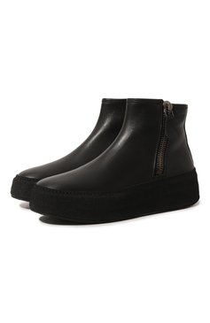 Мужские кожаные сапоги N.O.S черного цвета, арт. WIN002/KIPS/BLACK | Фото 1 (Материал утеплителя: Натуральный мех; Мужское Кросс-КТ: зимние сапоги, Сапоги-обувь; Подошва: Массивная)