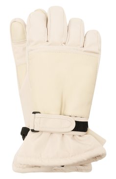 Женские утепленные перчатки YVES SALOMON кремвого цвета, арт. 23WFA017XXM20W | Фото 1 (Материал: Текстиль, Синтетический материал; Материал сплава: Проставлено; Нос: Не проставлено)