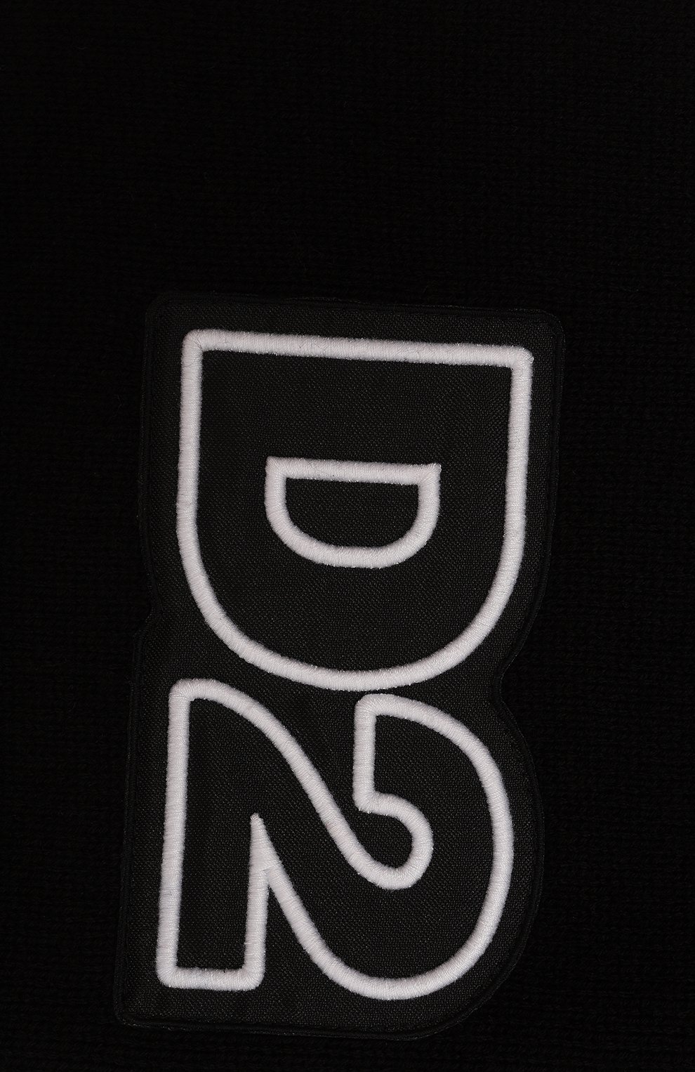Детский шарф DSQUARED2 черного цвета, арт. DQ1826/D00WC | Фото 2 (Материал: Текстиль, Шерсть, Хлопок; Материал сплава: Проставлено; Нос: Не проставлено)