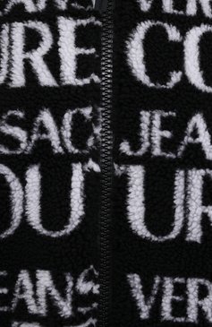Женская куртка VERSACE JEANS COUTURE черно-белого цвета, арт. C1GZB909-ZUM409 L0G0/04899 | Фото 5 (Кросс-КТ: Куртка; Рукава: Длинные; Стили: Гламурный; Материал внешний: Синтетический материал; Материал подклада: Синтетический материал; Длина (верхняя одежда): Короткие)