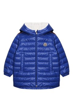 Детского пуховая куртка MONCLER синего цвета, арт. H1-951-1C000-01-68950 | Фото 1 (Кросс-КТ НВ: Куртки)