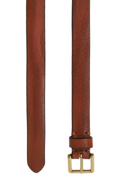 Женский кожаный ремень SARA ROKA коричневого цвета, арт. S1X7431/S533336 | Фото 3 (Материал: Натуральная кожа; Материал сплава: Проставлено; Нос: Не проставлено; Кросс-КТ: Тонкие)