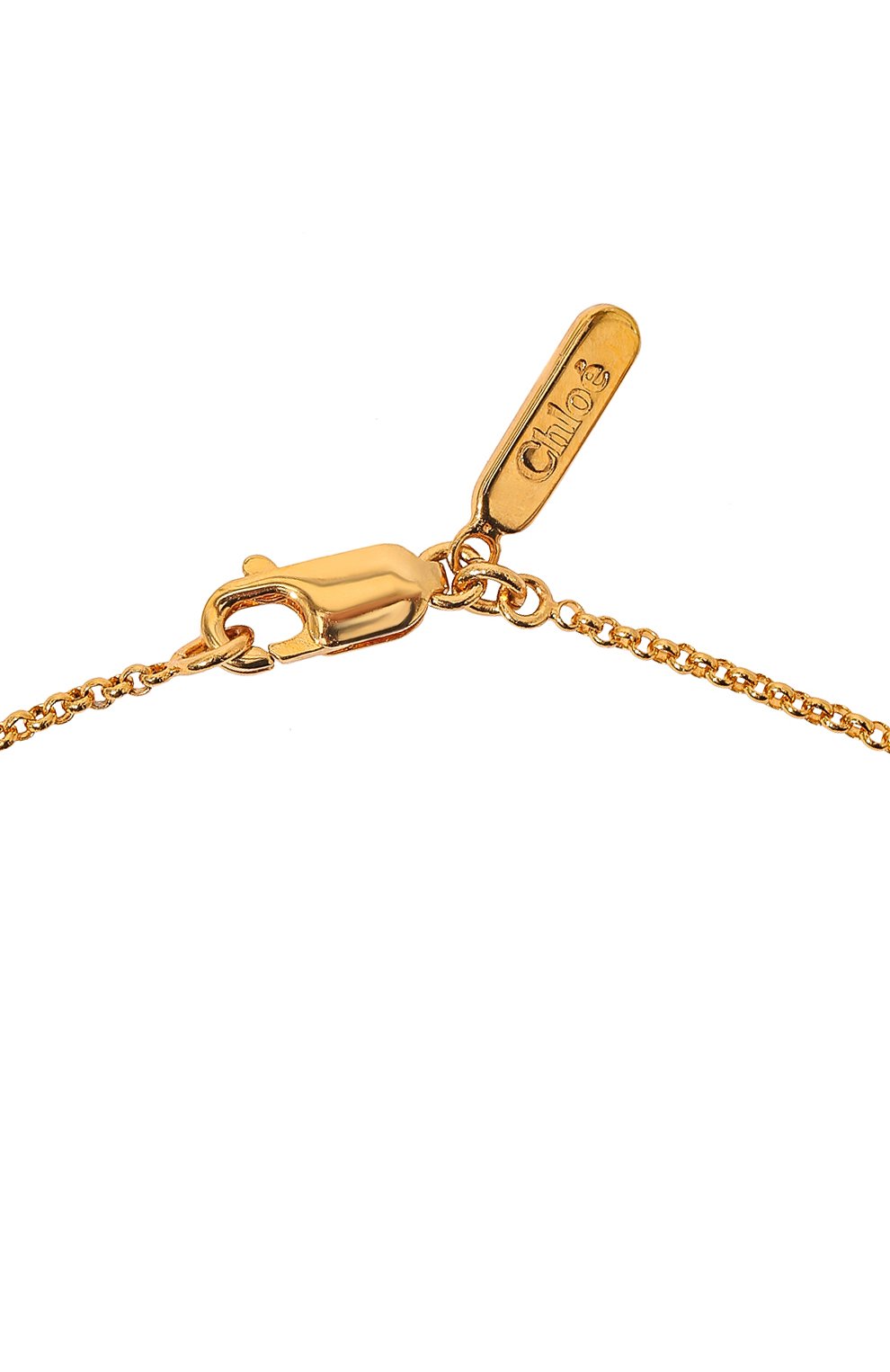Женская подвеска на цепочке alphabet x CHLOÉ золотого цвета, арт. CHC20SF02XCB7 | Фото 4 (Материал: Металл)