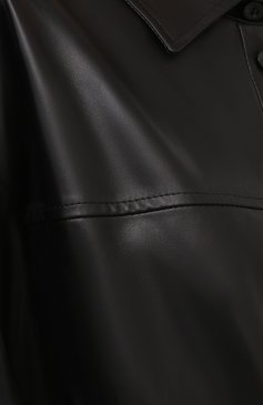 Женская кожаная рубашка DROME черного цвета, арт. DPDA455P/D400P | Фото 5 (Рукава: Длинные; Принт: Без принта; Региональные ограничения белый список (Axapta Mercury): Не проставлено; Женское Кросс-КТ: Рубашка-одежда; Длина (для топов): Удлиненные; Материал сплава: Проставлено; Материал внешний: Натуральная кожа; Драгоценные камни: Проставлено; Материал подклада: Купро)
