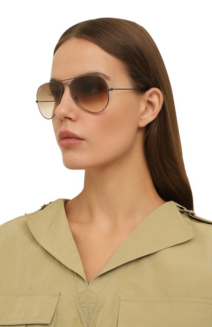 Женские солнцезащитные очки RAY-BAN коричневого цвета, арт. 3025-004/51 | Фото 2 (Тип очков: С/з; Кросс-КТ: С/з-унисекс; Оптика Гендер: оптика-унисекс; Очки форма: Авиаторы)