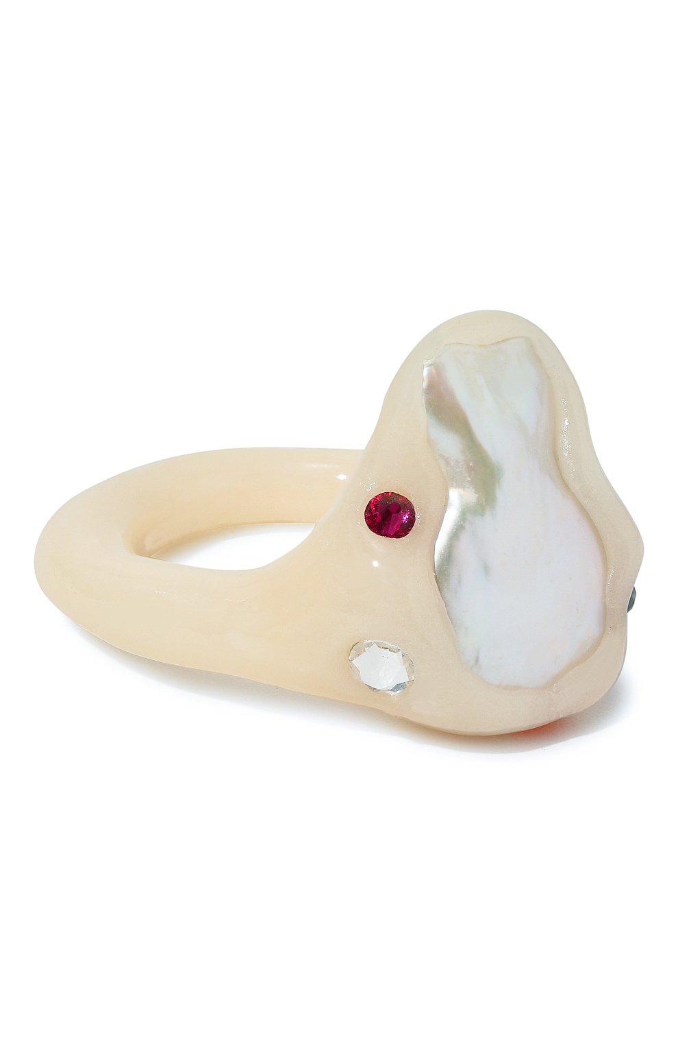 Женское кольцо LILI ARCHIVE белого цвета, арт. RMBPC16S199 | Фото 1 (Региональные ограничения белый список (Axapta Mercury): Не проставлено; Нос: Не проставлено; Материал: Пластик, Керамика)