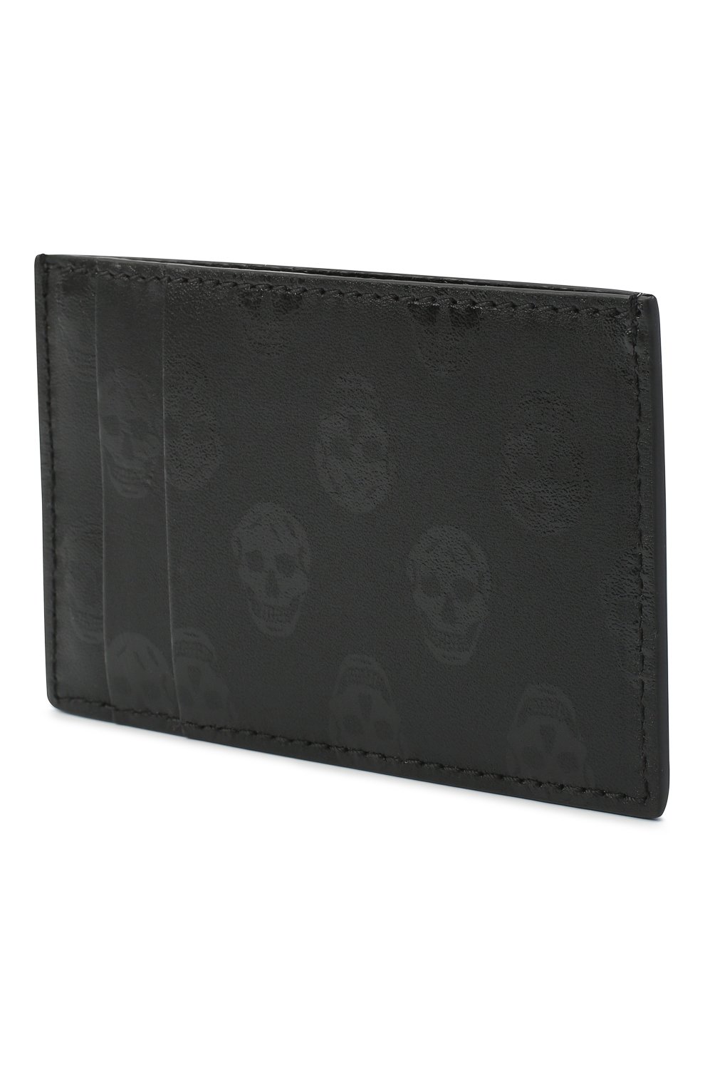 Мужской кожаный футляр для кредитных карт ALEXANDER MCQUEEN черного цвета, арт. 602144/1AAAN | Фото 2 (Материа л: Натуральная кожа)