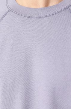 Мужской хлопковый свитшот KAZUYUKI KUMAGAI сиреневого цвета, арт. KJ01-042 | Фото 5 (Рукава: Длинные; Принт: Без принта; Длина (для топов): Стандартные; Мужское Кросс-КТ: свитшот-одежда; Материал внешний: Хлопок)