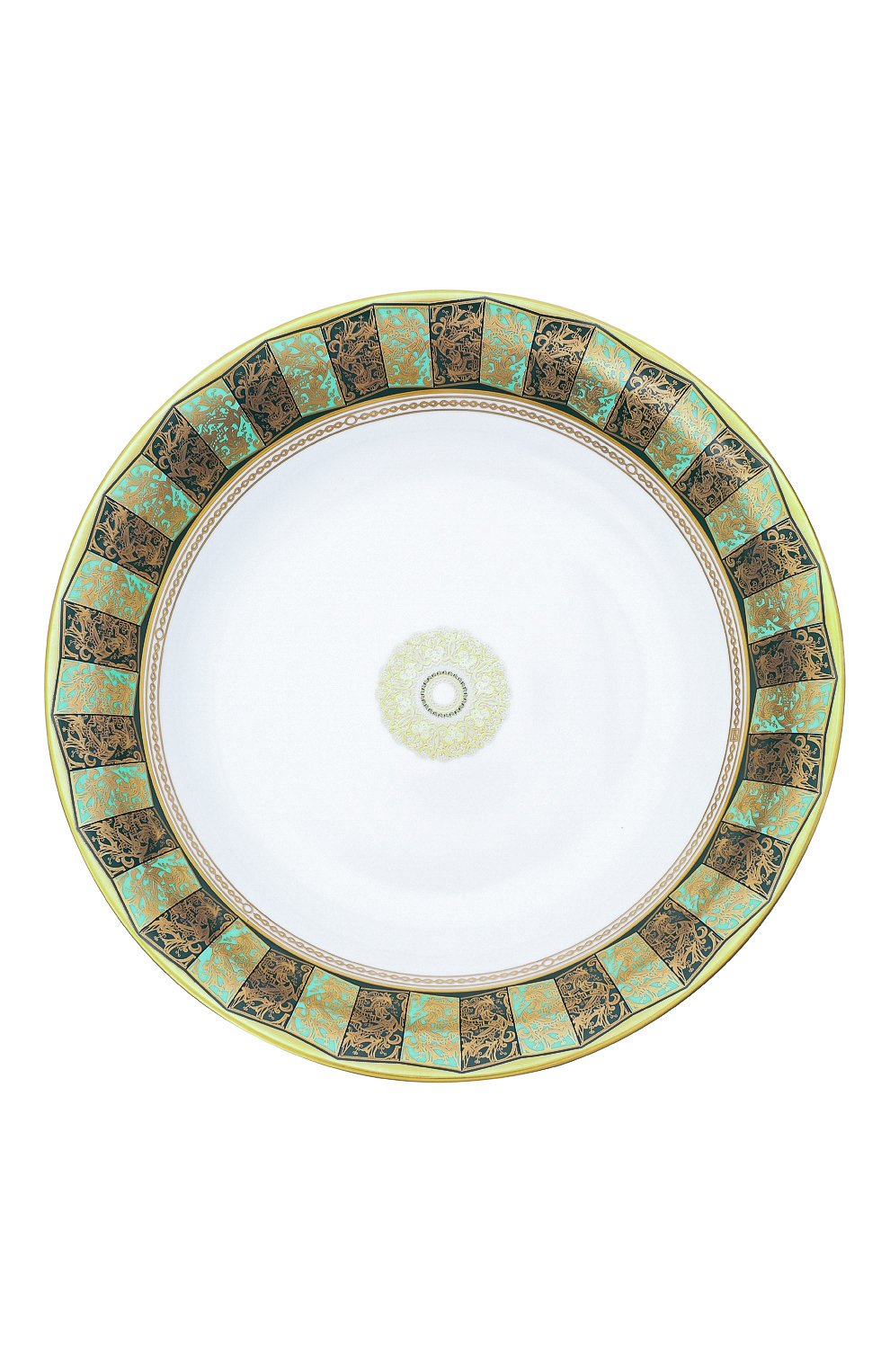 Блюдо для гарнира eventail vert BERNARDAUD зеленого цвета, арт. 1848/21265 | Фото 1 (Интерьер_коллекция: Eventail Vert; Ограничения доставки: fragile-2)