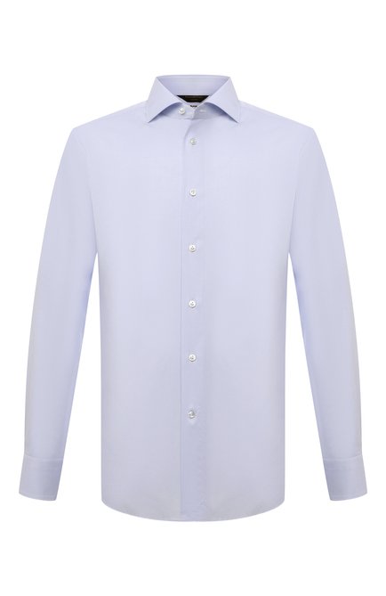 Мужская хлопковая сорочка ZEGNA COUTURE светло-голубого цвета по цене 67650 руб., арт. 302025/9NS0LB | Фото 1