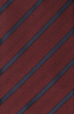 Мужской шелковый галстук ZEGNA бордового цвета, арт. Z8D34/1XW | Фото 3 (Принт: С принтом; Материал: Текстиль, Шелк; Материал сплава: Проставлено; Нос: Не проставлено)