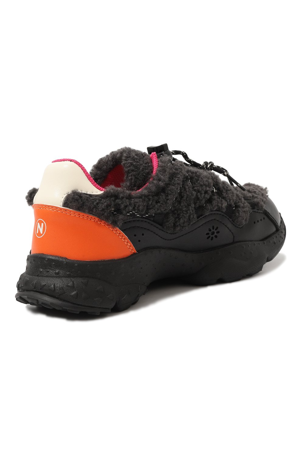Детские кроссовки FLOWER MOUNTAIN черного цвета, арт. 2015499/17/27-32 | Фото 3 (Материал внешний: Текстиль; Материал сплава: Проставлено; Нос: Не проставлено; Материал внутренний: Текстиль)