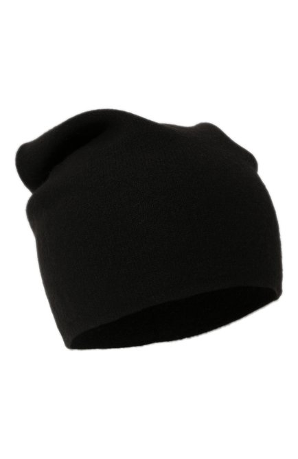 Женская кашемировая шапка TEGIN черного цвета, арт. 1104 | Фото 1 (Материал: Текстиль, Шерсть, Кашемир)