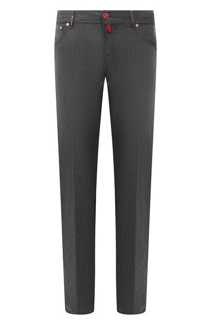 Мужские шерстяные брюки KITON серого цвета, арт. UPNJSK01T54 | Фото 1 (Материал внешний: Шерсть; Длина (брюки, джинсы): Стандартные; Стили: Кэжуэл; Случай: Повседневный; Региональные ограничения белый список (Axapta Mercury): RU)