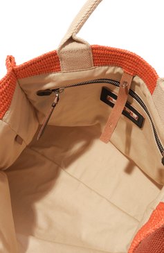 Женский сумка-тоут basket small MARNI оранжевого цвета, арт. SHMP0077U0/P3860 | Фото 5 (Сумки-технические: Сумки-шопперы; Материал сплава: Проставлено; Материал: Текстиль; Драгоценные камни: Проставлено; Размер: small)