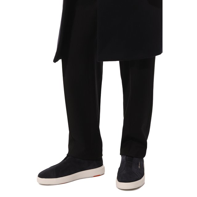 фото Замшевые слипоны santoni