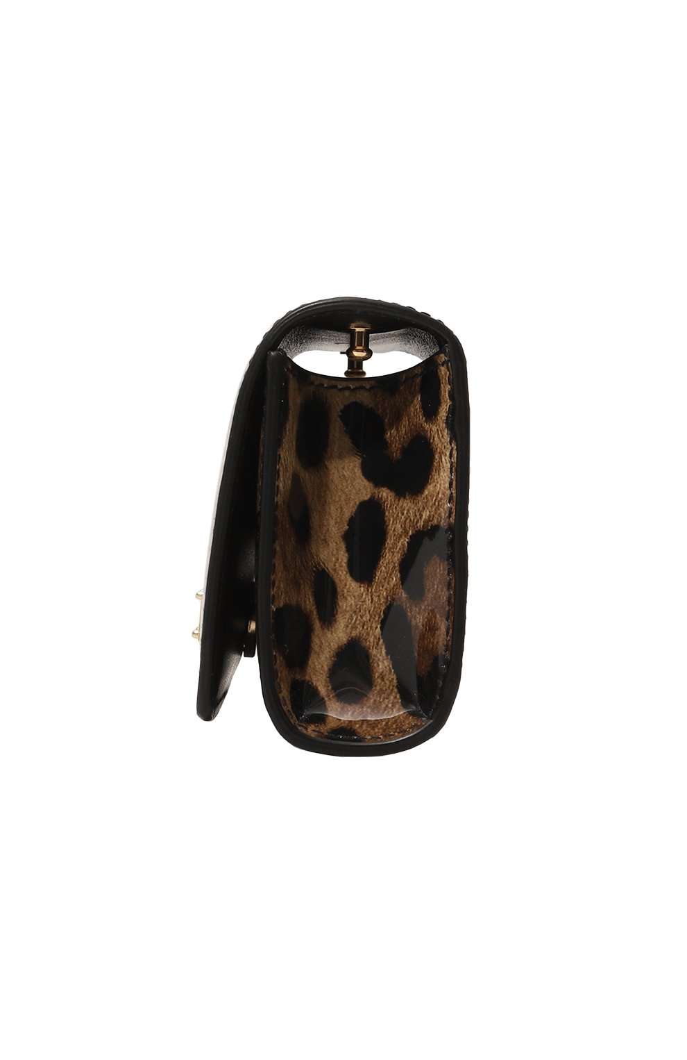 Женская сумка DOLCE & GABBANA леопардового цвета, арт. BI3258/AM568 | Фото 4 (Сумки-технические: Сумки через плечо; Материал: Натуральная кожа; Материал сплава: Проставлено; Размер: mini; Ремень/цепочка: На ремешке; Драгоценные камни: Проставлено)