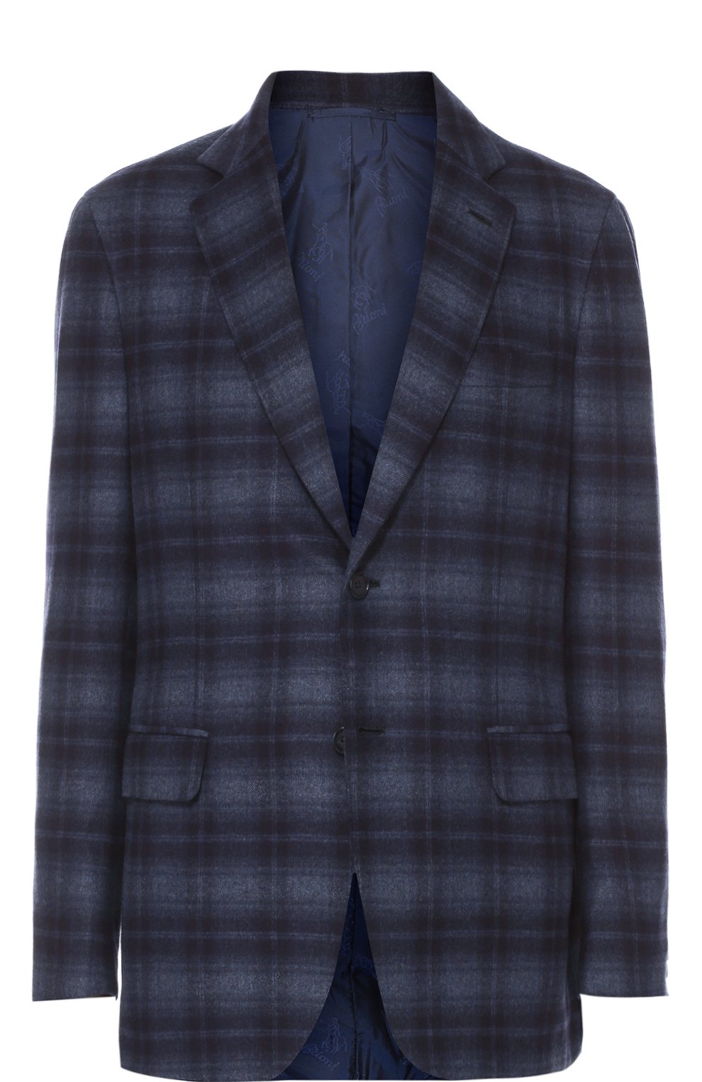 Однобортный пиджак из смеси шерсти и шелка Brioni RGL4/0531C/NEBULA/2