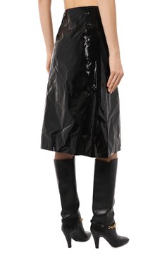 Женская юбка GUCCI черного цвета, арт. 669706 ZAFCX | Фото 4 (Стили: Гранж; Женское Кросс-КТ: Юбка-одежда; Материал внешний: Хлопок; Длина Ж (юбки, платья, шорты): Миди)