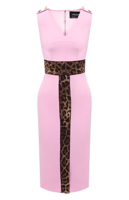 Женское платье из шерсти и вискозы DOLCE & GABBANA розового цвета по цене 212000 руб., арт. J6094Z/FU2TZ | Фото 1