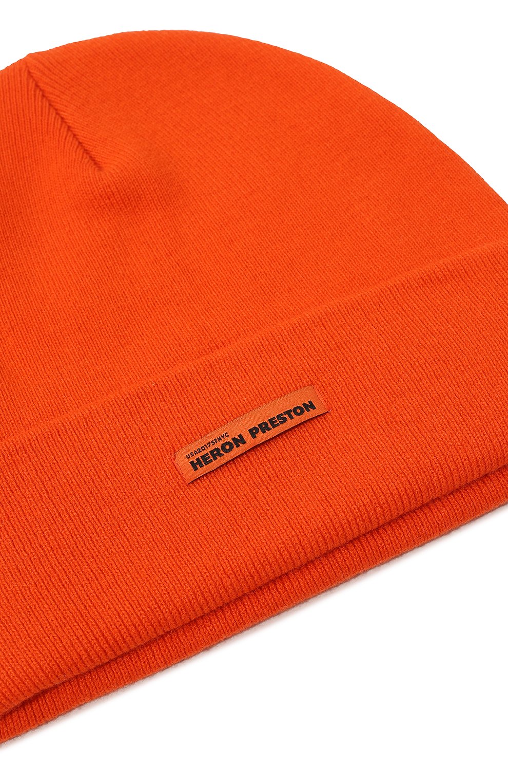 Мужская шерстяная шапка HERON PRESTON оранжевого цвета, арт. HMLC006F23KNI001 | Фото 3 (Материал: Текстиль, Шерсть; Кросс-КТ: Трикотаж; Материал сплава: Проставлено; Нос: Не проставлено)