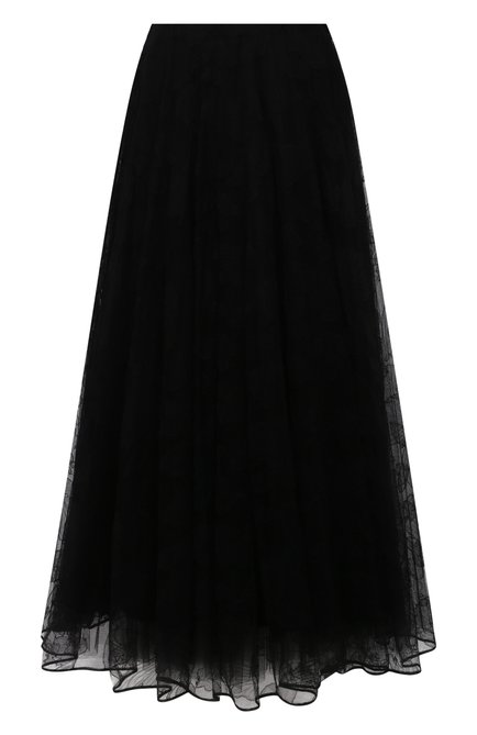 Женская юбка VALENTINO черного цвета по цене 436500 руб., арт. XB3RA8K570N | Фото 1
