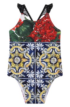 Детского слитный купальник DOLCE & GABBANA разноцветного цвета, арт. L2J822/G7YMR | Фото 1 (Кросс-КТ НВ: Купальники; Материал внешний: Синтетический материал; Региональные ограничения белый список (Axapta Mercury): RU; Материал сплава: Проставлено; Нос: Не проставлено; Ростовка одежда: 12 мес | 80 см, 18 мес | 86 см, 24 мес | 92 см)