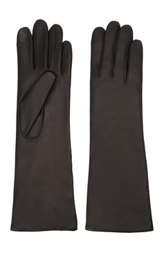 Женские кожаные перчатки AGNELLE черного цвета, арт. CELIA/A | Фото 2 (Материал: Натуральная кожа; Региональные ограничения белый список (Axapta Mercury): RU)