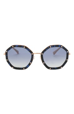 Женские солнцезащитные очки  VALENTINO голубого цвета, арт. 2042-30044L | Фото 3 (Тип очков: С/з; Оптика Гендер: оптика-женское; Очки форма: Круглые)