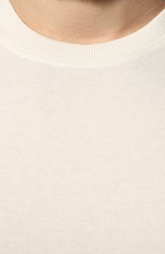Мужская хлопковая футболка BOTTEGA VENETA кремвого цвета, арт. 649055/VF1U0 | Фото 5 (Принт: Без принта; Рукава: Короткие; Региональные ограничения белый список (Axapta Mercury): Не проставлено, RU; Длина (для топов): Стандартные; Мужское Кросс-КТ: Футболка-одежда; Материал сплава: Проставлено; Материал внешний: Хлопок; Драгоценные камни: Проставлено; Стили: Минимализм)