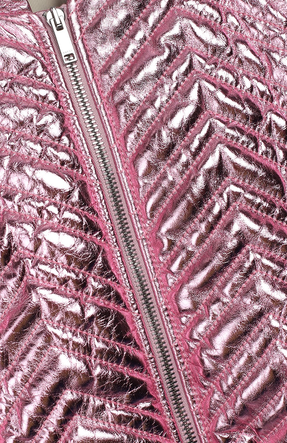Детская кожаный бомбер GUCCI розового цвета, арт. 544145/XNAB4 | Фото 3 (Материал внешний: Кожа, Натуральная кожа; Рукава: Длинные; Кросс-КТ: бомбер, Демисезон; Статус проверки: Проверено, Проверена категория; Материал подклада: Вискоза; Ростовка одежда: 4 года | 104 см, 6 лет | 116 см)