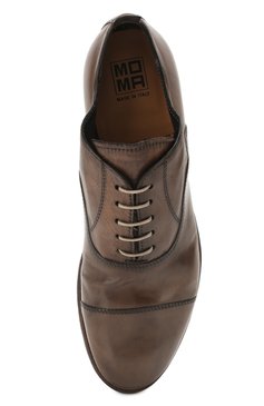 Мужские кожаные оксфорды MOMA коричневого цвета, арт. 2AS035-MU | Фото 5 (Материал внутренний: Натуральная кожа; Стили: Классический)