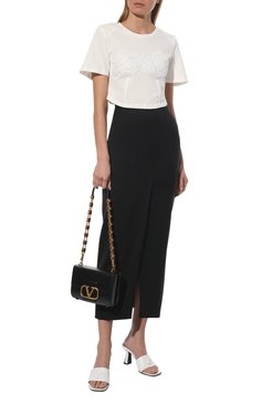Женская шерстяная юбка VALENTINO черного цвета, арт. XB3RA8H06W5 | Фото 2 (Материал внешний: Шерсть; Стили: Гламурный; Региональные ограничения белый список (Axapta Mercury): RU; Женское Кросс-КТ: Юбка-одежда; Длина Ж (юбки, платья, шорты): Макси; Материал подклада: Вискоза)