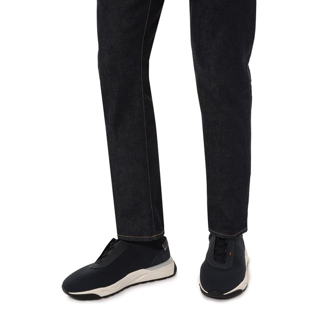 Текстильные кроссовки Santoni  MBI021601BINNSB3U61 Фото 3