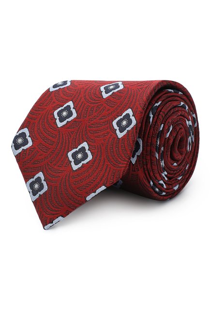Мужской шелковый галстук ERMENEGILDO ZEGNA красного цвета, арт. Z8D10/18B | Фото 1 (Материал: Текстиль, Шелк; Принт: С принтом)
