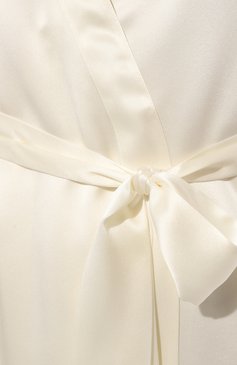Женский шелковый халат LUNA DI SETA белого цвета, арт. VLST08009 | Фото 5 (Материал внешний: Шелк)