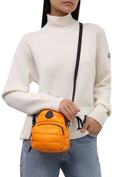 Женский рюкзак kilia small MONCLER оранж евого цвета, арт. G2-09B-5L600-00-68950 | Фото 5 (Размер: mini; Ремень/цепочка: На ремешке; Материал: Текстиль)